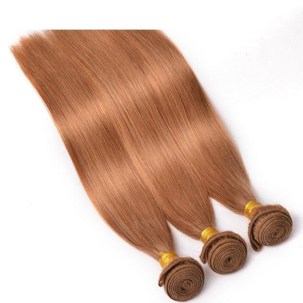 O material cru do cabelo do cabelo brasileiro reto da cor #30 pode ser ondulado 12 a 26 delicado de seda derramado livre