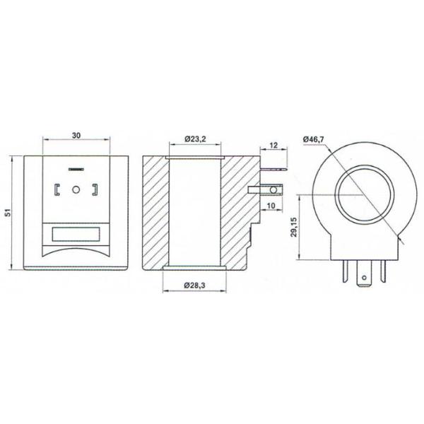 Катушка соленоида низкоуглеродистой стали катушки соленоида различных электрических соединителей пневматическая металлическая каркасная