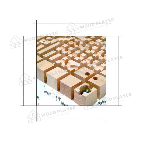 La boule de base de la combinaison 36PCS bloc constitutif les blocs constitutifs de voie de marbre en bois