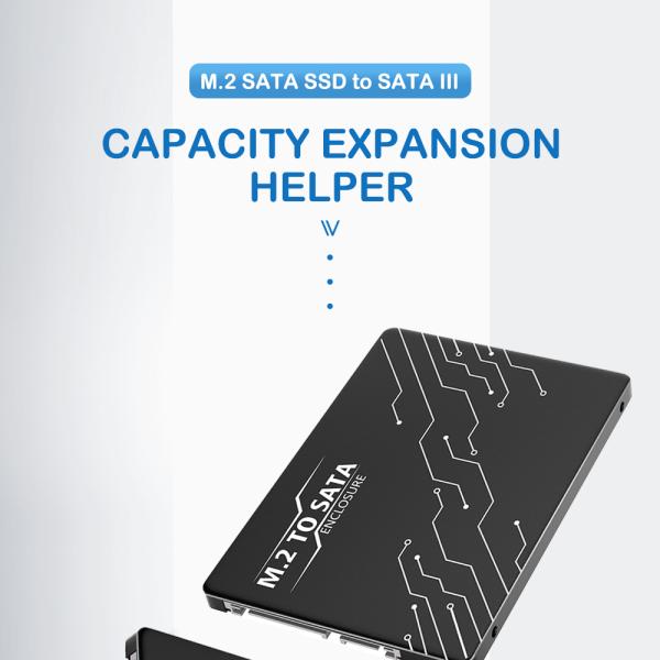 M.2 Key B to SATA III SSD Adapter for 2.5 Inch Enclosure
