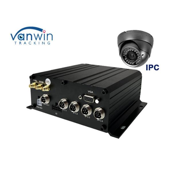 SD Card Hard Disk 4 Channel Mobile DVR Remote Monitoring 4G GPS WIFI For Truck / Taxi / Bus