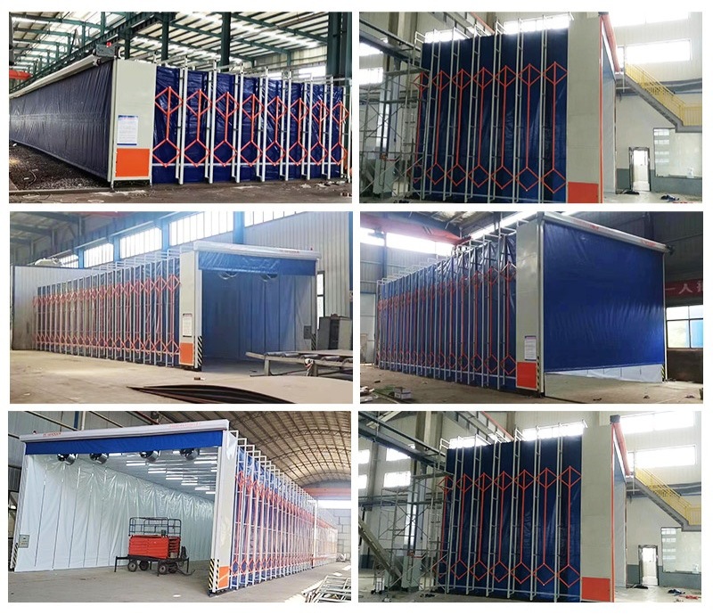 Retractable Industrial Paint Booth & Telescopic Enclosure System