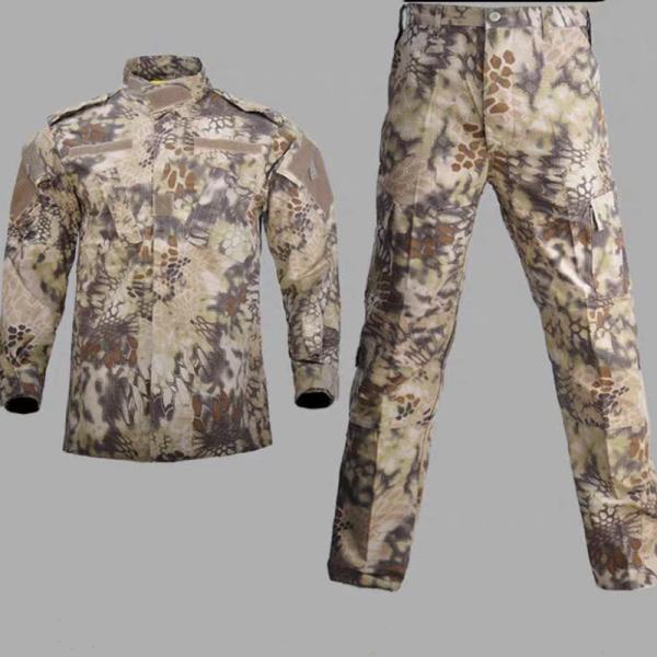 XS-2XL Flame Retardant Military Camo Army Uniform ACU Python Desert Army Uniform