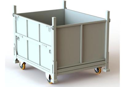 Caixa dobrável do Stillage da gaiola da pálete do metal do transporte de logística com rodízios
