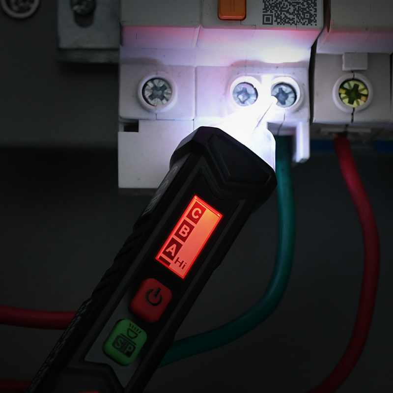2 в 1 дисплее 48V LCD не контактируйте детектор напряжения тока AC