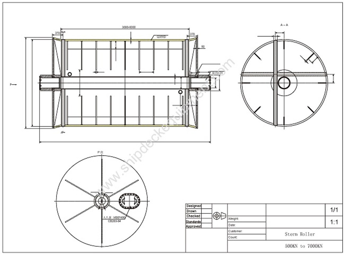 AHTS Stern Roller with Fixed or Rotating Shaft for Anchor Handling Vessels
