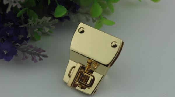 Dedicated design fashion accessories hardware gold metal twist lock for handbag