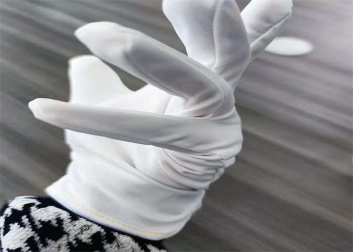 Перчатки чистой комнаты Microfiber белые ESD статического полиэстера Anit чистой комнаты 10