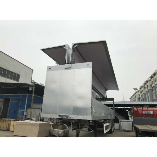 10 Wheelers Small Cargo Truck , Side Open Wing Van Truck 336hp Horsepower