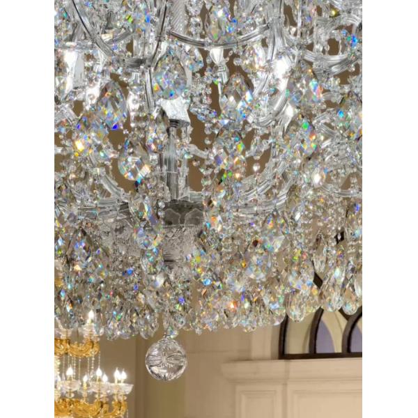 Реалистичные прозрачные большие люстры для двухэтажных фойе Европы и Америки