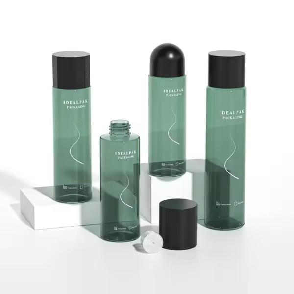 Bouteille cosmétique glacée écologique Bouteilles cosmétiques en PET rondes de 50 ml avec bouchon à vis