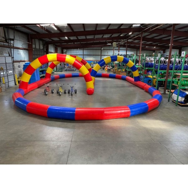 Inflatable Race Arena Circular Event Track Custom PVC Bumper Car Course Designed for Temporary Installations Commercial Games and Promotion Activities
