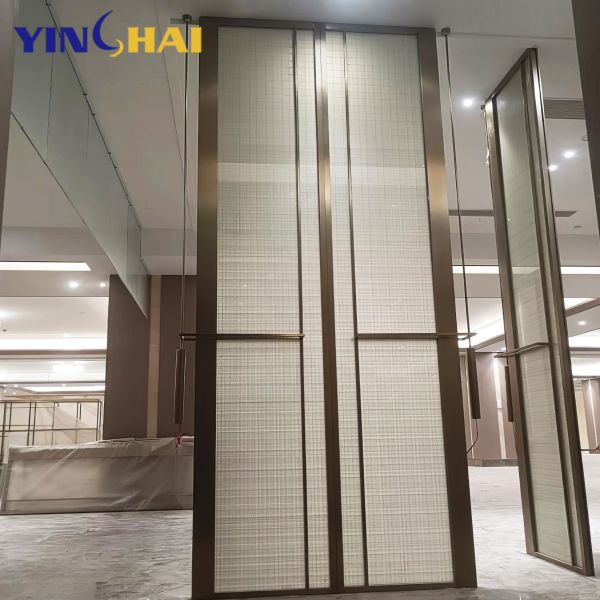 OEM Glass Acoustic Stainless Steel Wall Partition Floor To Ceiling For Office Conference Room