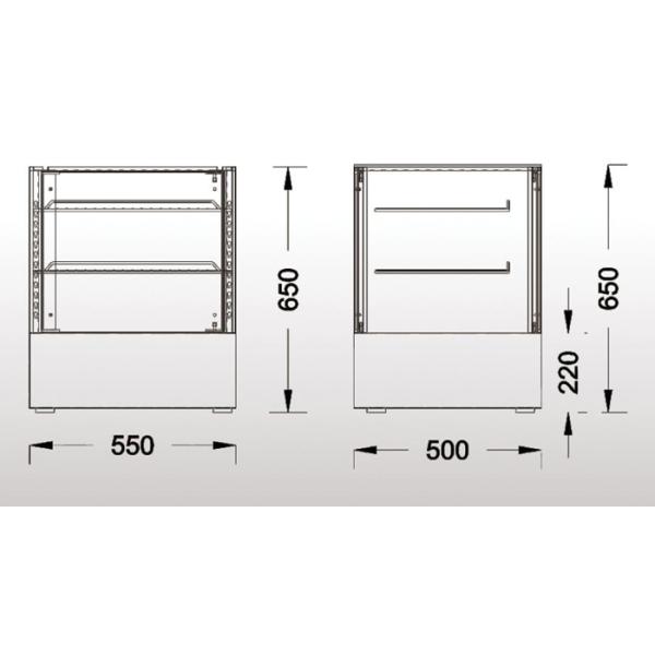 Four Sides Glass - 1 Or 2 Heated Display Case Hinged Doors - 30 To 60 Degree