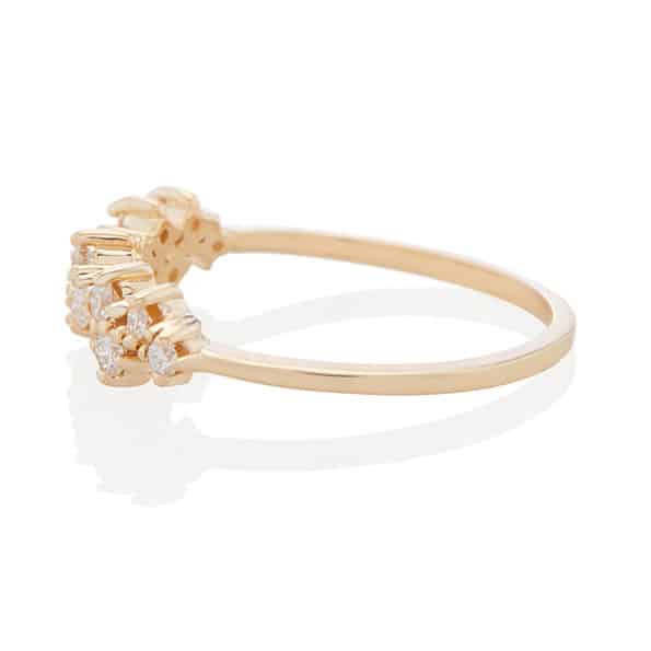 925 Sterling Silver Jewelry Prong Setting Mini Clear CZ Band Rings for Women Sterling