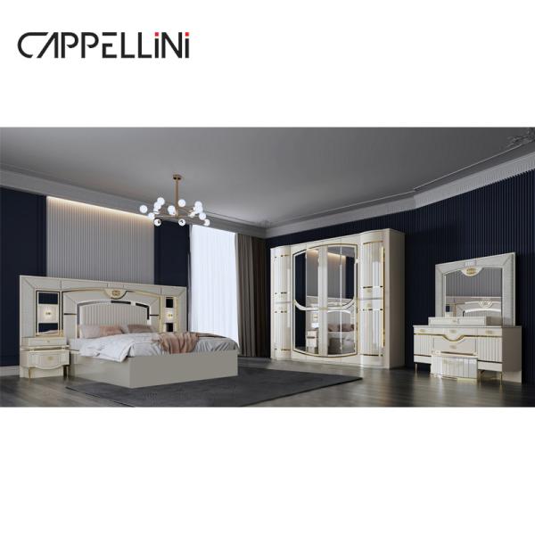 High Quality Modern Double Leather King Bed Mdf Frame Luxury Full Queen Size Wooden Home Full Furniture Bedroom Sets