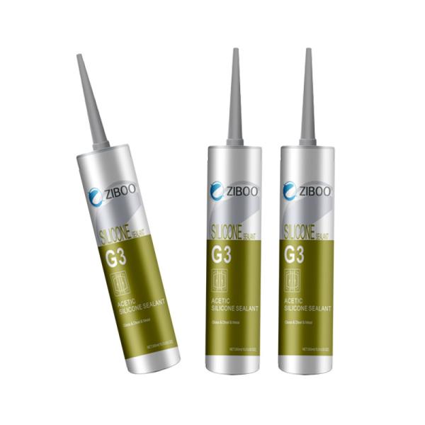 Clear Acetic Cure Silicone Sealant 300ml Glass Aluminum Kitchen Bathroom