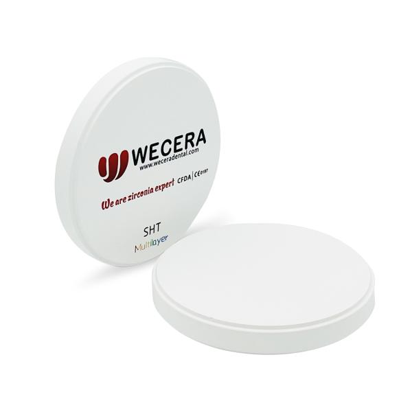 Zirconia 1000 зубных имплантатов Mpa диска SHT Zirconia 46% просвечивающий разно