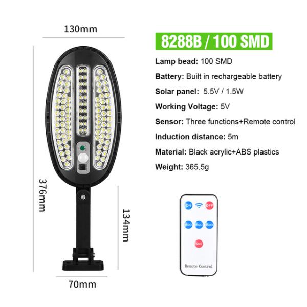 Wireless 20W 450LM Outdoor Pole Solar Street Light 20 Watt 6000-7000K Waterproof