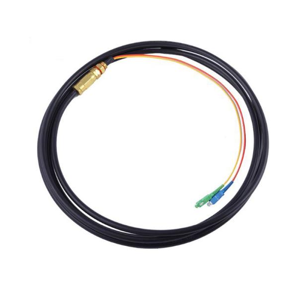 FC APC End Fiber Optic Pigtails G652D Water Proof TPU Jacket Black Color