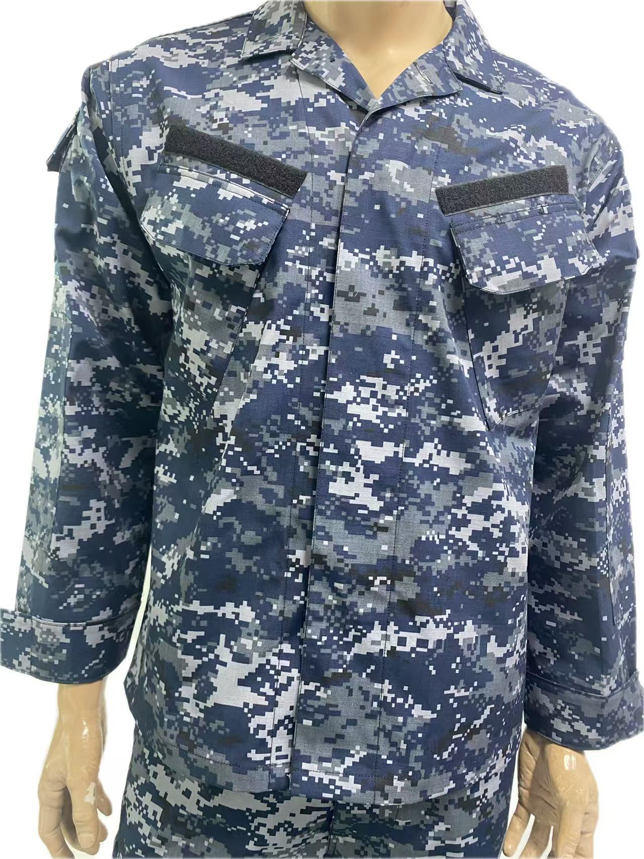 Ripstop Digital Camouflage Suit Breathable Quick Dry Training Clothes for Outdoor Activities