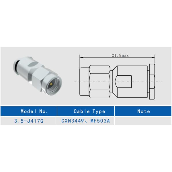 3.5 мм Мужской RF Коаксиальный соединитель вставка Миллиметровый волновой кабель для MF147A/MF147B
