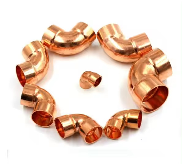 Paquete de caja de madera para forjar cobre y níquel Codo para accesorios de tuberías industriales