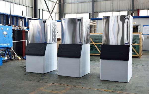 Máquina de fabricação de gelo de cubos comerciais com material de aço inoxidável durável