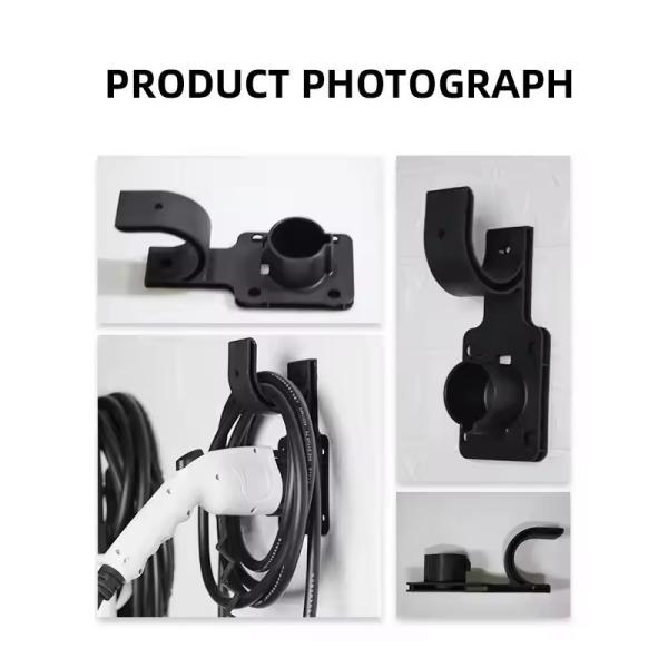 1EV Charger Plug Holder Coded Lock Dummy Socket Wall Mounted Ev Charging Cable Holder