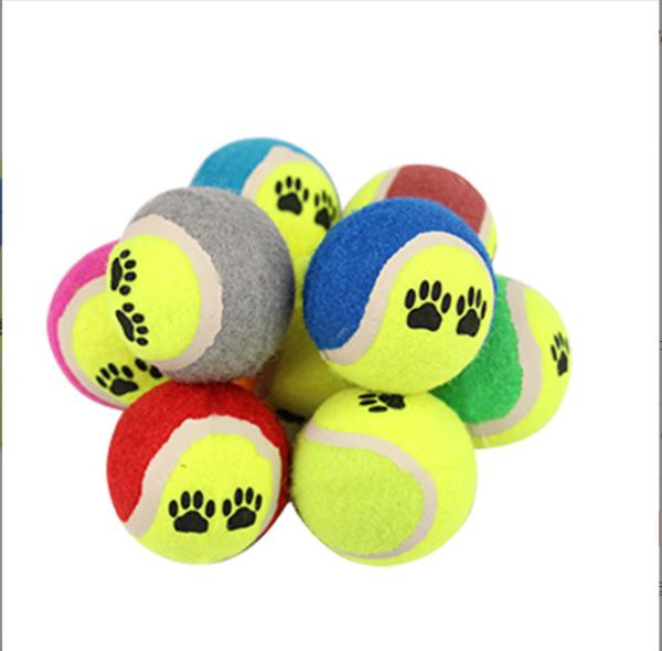 WORLD OF PETS SQUEAKY TENNIS BALL DOG TOY 2 PACK