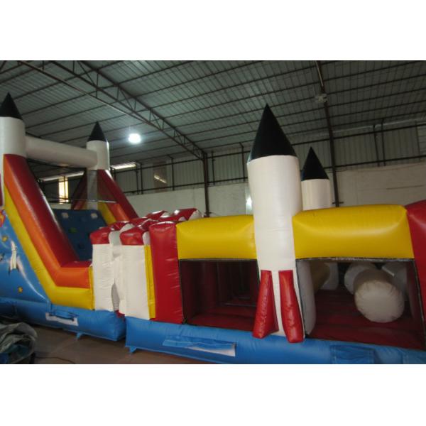 Desafío de obstáculos de lanzadera inflable carrera de obstáculos de cohete inflable sesión de entrenamiento de carrera de obstáculos inflable