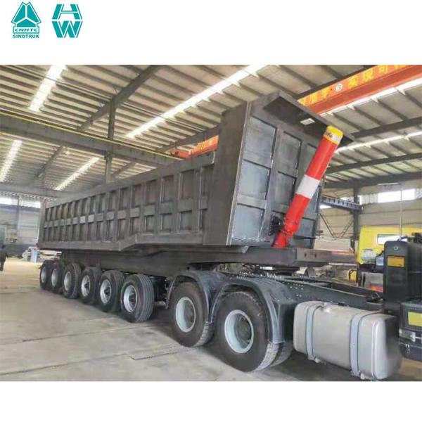 3/4/5/6 Axle HuaWin  50CBM tipper semi trailer for Mine