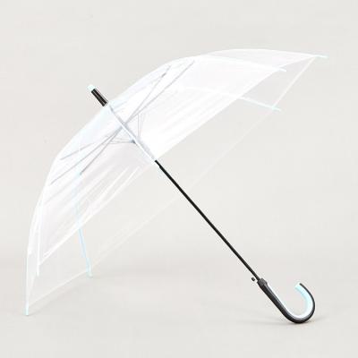23inches 8K Colorful Umbrella Handle Colorful Frame Transparent Rain Umbrella