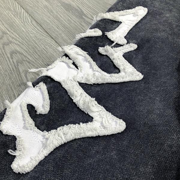 Custom Contract Stitch Embroidery Patch Logo Hoodie Flare Baggy Loose Fit Sweatpants For Men