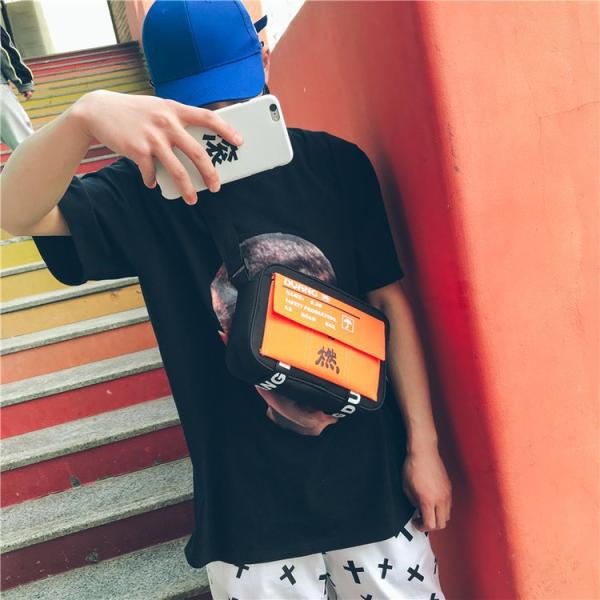 New men's and women's polyester waterproof shoulder bag slung personality street fashion bag