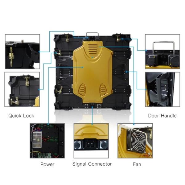 Outdoor Waterproof SMD Rental LED Display , P8 Stage LED Screen 640*640mm Cabinet