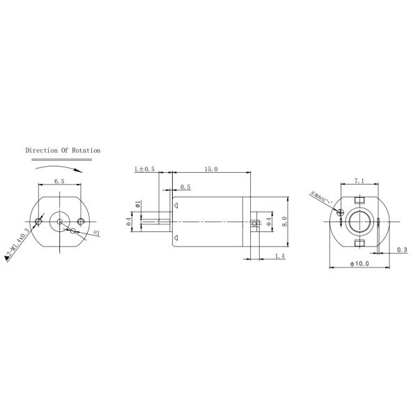 10mm*15mm M20 Motor DC Vibración motor 3V 6V Bajo ruido para el cepillo de dientes bomba de aire
