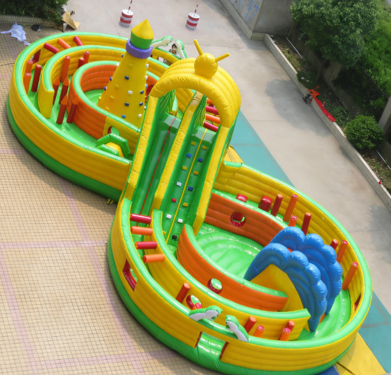 Outdoor Inflatable Castle for Kids Outdoor Bounce House with Slide & Obstacle Course Outdoor Bounce House
