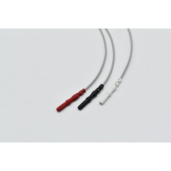 OEM D Type 3 Lead Dynamic Electrocardiograph Machine Recording Box 3 Lead Wire Buckle ECG Connection Medical Consumables