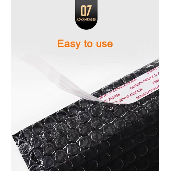 Matte Black Poly Shipping Bubble Mailers Aluminum Foil Envelope Bag 6x9