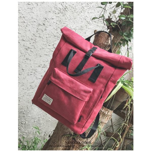 Produced and Hot sell the Handle of Canvas Backpack