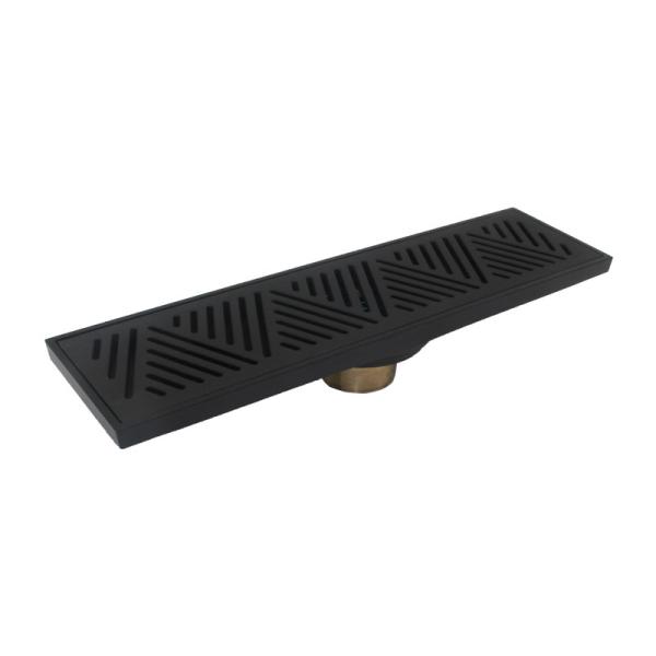 Punch Black Anti-Sand Square Bathroom Floor Drain Cover Metal Brass Floor Drain for Basin for Hotels