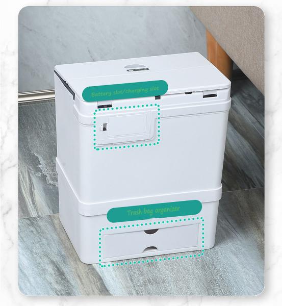 14l Bathroom Waste Bins Press-type Trash Can Smart Home Products Smart Waste Bins