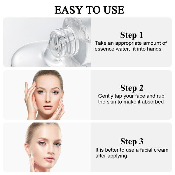 Produits de beauté de marque privée soins du visage texture rafraîchissante Acide hyaluronique éclaircissant anti-âge Acide glycolique tonique pour le visage