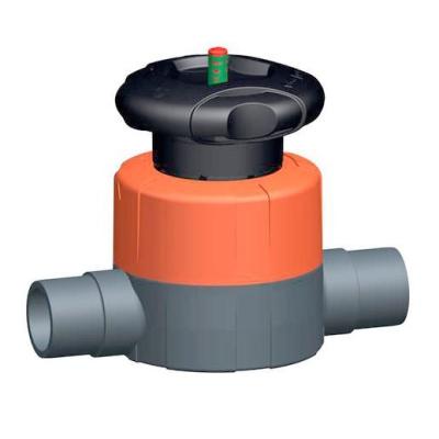 Stable Anticorrosive Diaphragm Valve PVC , Double True Union Diaphragm Valve