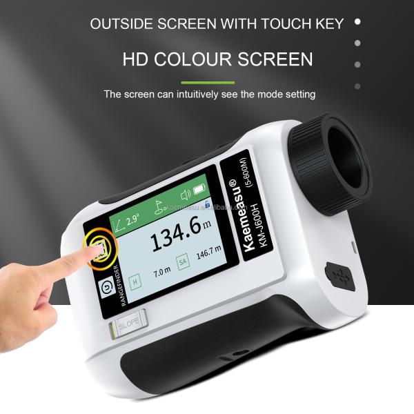 Deportes al aire libre Caza 600m Pantalla LCD Golf Laser Telescopio de alcance con transmisión de datos IP54 Polvo y salpicaduras de agua