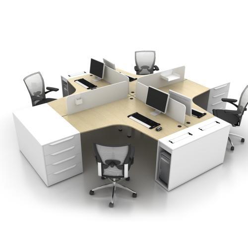 Standard Double Divisions Particle Board Office Furniture For Executive Office Decor