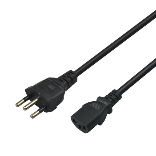 6.8mm Pure Copper Core Electrical Power Cord 3pin Brazil Power Cable 1.5m
