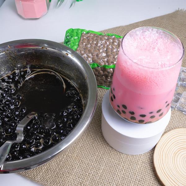 Chewy Organic Tapioca Pearls For Bubble Tea Round Pattern Halal Certified With Fruit Flavor