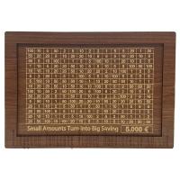 Boîte en bois à épargne-monnaie, boîte en bois à épargne-monnaie avec comptoir